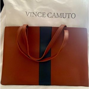 Vince Camuto vegan leather tote with dust bag.